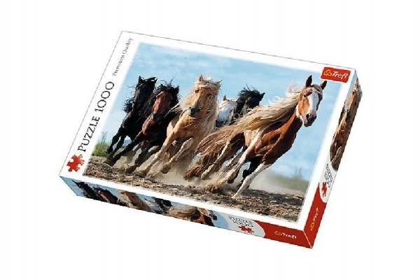 Puzzel Galopperende paarden 1000 stukjes 68,3x48cm in doos 40x27x6cm