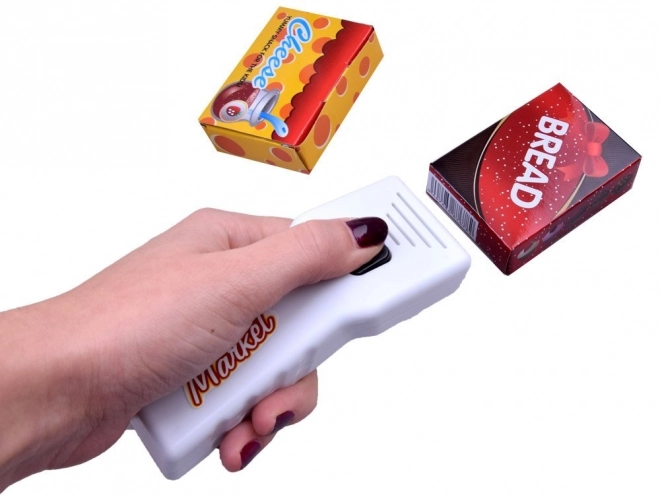 Kinder supermarkt met kassa en scanner
