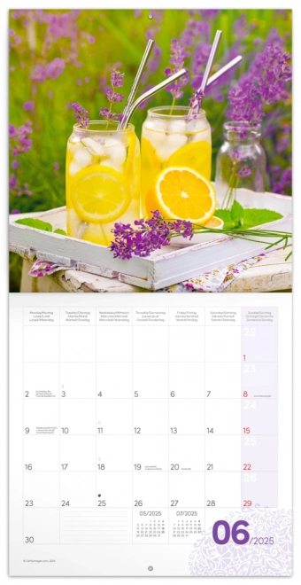 NOTIQUE Notitiekalender Provence 2025, geurend, 30 x 30 cm