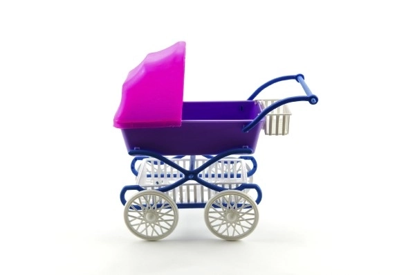 Diepe kinderwagen van plastic 21 cm in zak