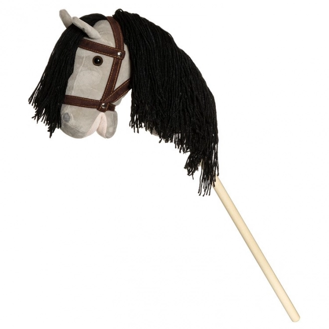 Hobby Horse grijs met teugels 80 cm