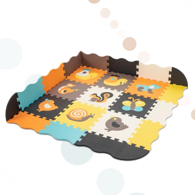 Educatieve schuim puzzelmat dieren 114 x 114 cm 25 stukken
