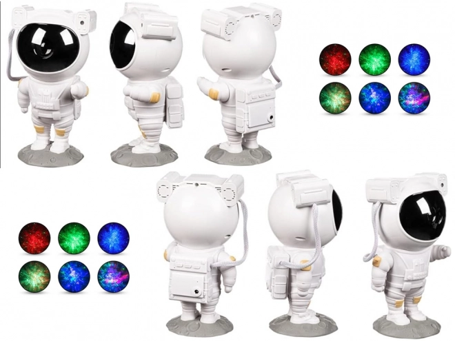 Sterrenprojector in de vorm van een astronaut met afstandsbediening