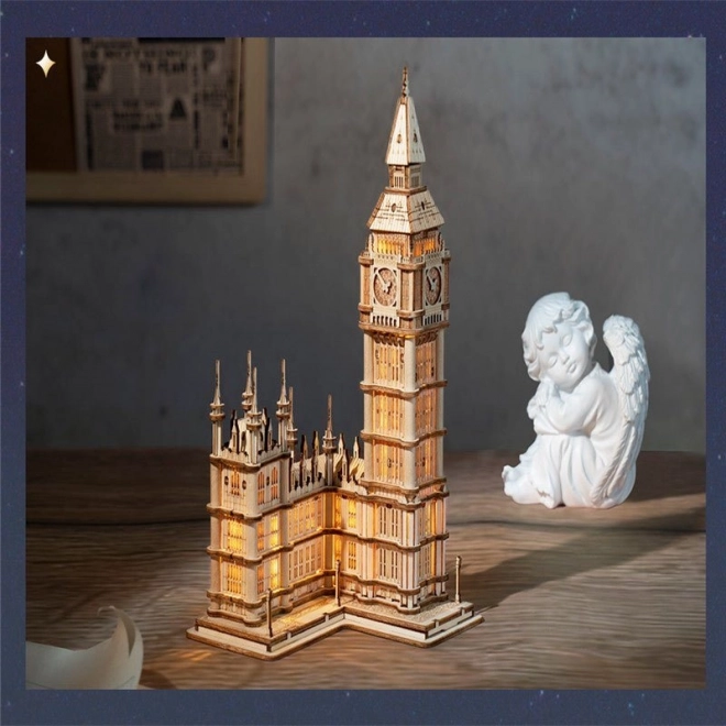 RoboTime houten 3D puzzel kloktoren Big Ben verlicht