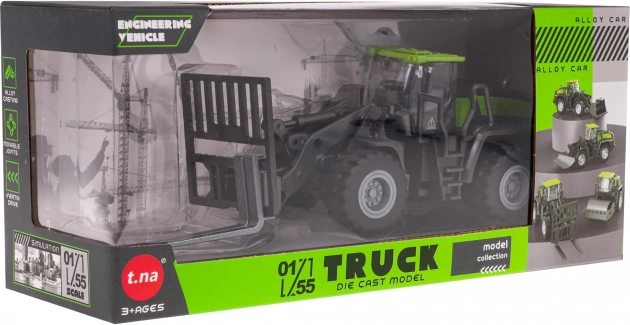 Metalen bulldozer voor kinderen – Zwart-groen