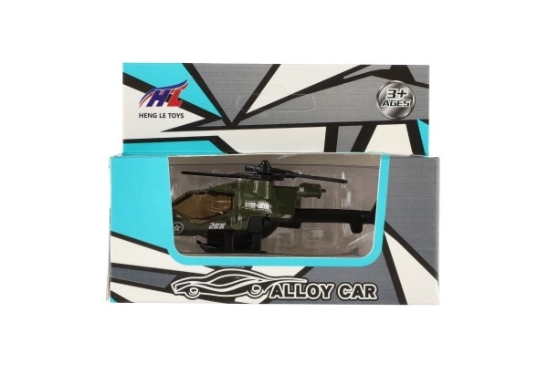 Metalen en plastic helikopter voor kinderen 10 cm