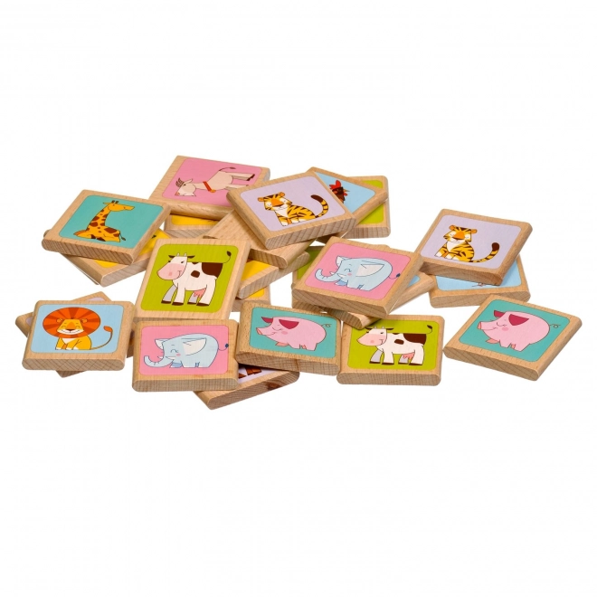 Lucy & Leo Dieren - houten kindermemory 24 kaartjes