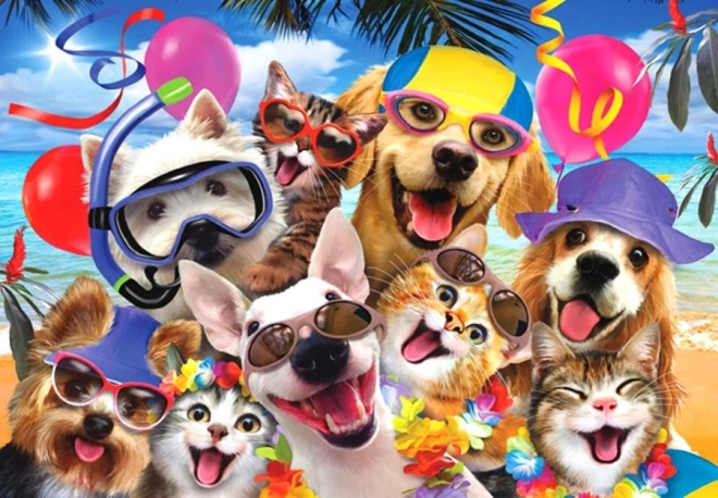 Puzzle Selfie van het strandfeest 260 stukjes