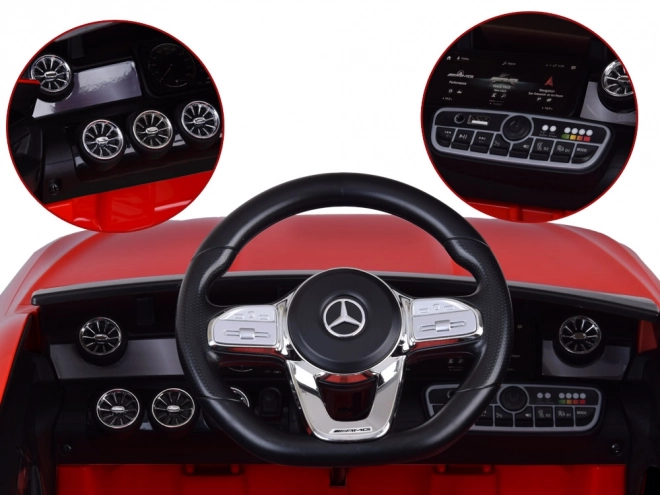 Elektrische kinderauto Mercedes AMG CLA 45s met schommelfunctie – Rood