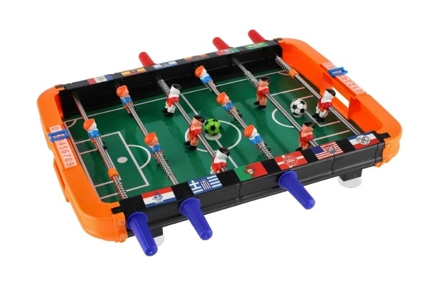 Voetbal/voetbal tafel kunststof/metaal gezelschapsspel in doos 37x34,5x6cm
