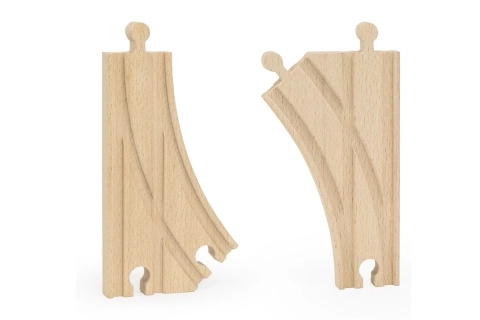 Houten spoorwissels lange afslag 2 stuks