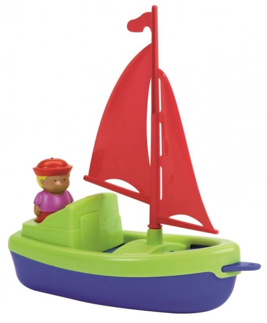 Zeilboot 22,5 cm met matroos
