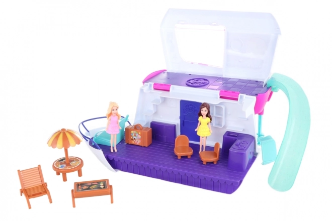 Boot voor poppen met accessoires