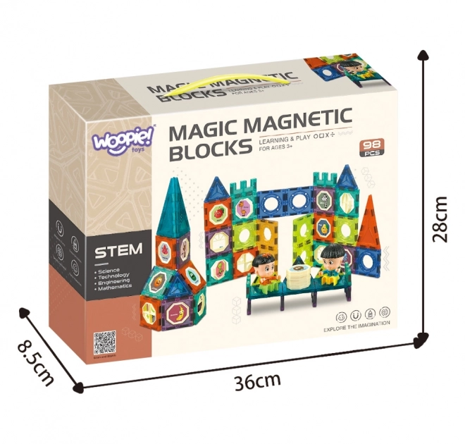 Woopie magnetische bouwset kasteel 98 stuks