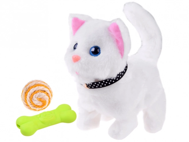 Witte schattige interactieve kat Psotek