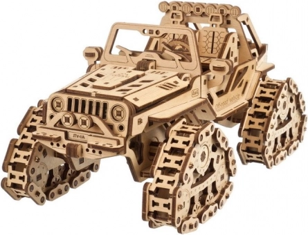 UGEARS rupsvoertuig voor terrein – 3D houten mechanische puzzel