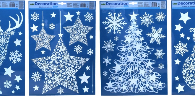 Kerst raamdecoratie 41x29 cm