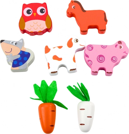 Kleurige dierenfiguren voor leren en verhalen