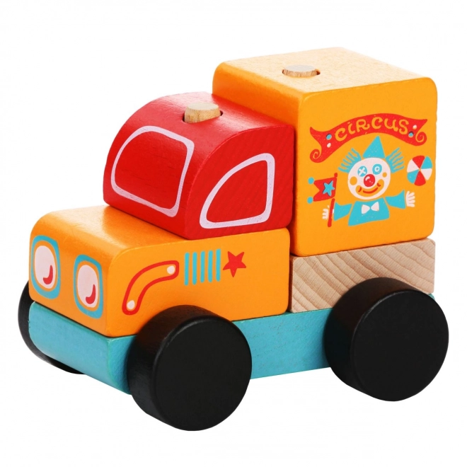 Circus vrachtwagen - houten puzzel 5 delen