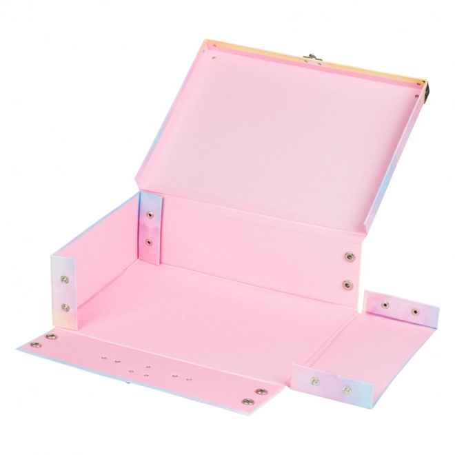 BAAGL Opvouwbare Schoolkoffer Rainbow Unicorn met metalen hoeken