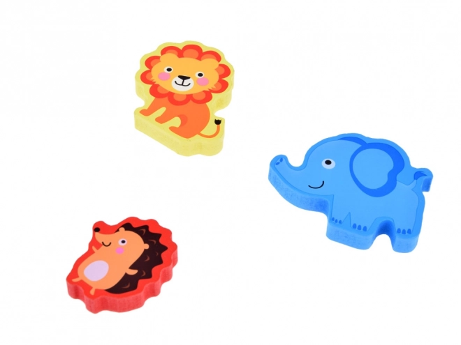 Houten puzzel safari dieren vormen combineren ZA5256