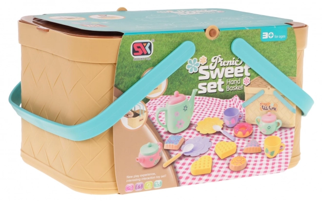 Picknickset met mand + accessoires