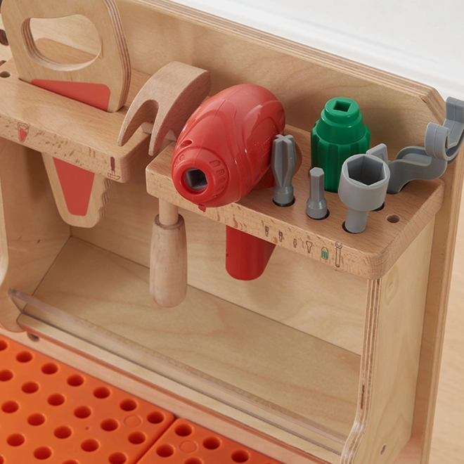 Houten bouwpakket STEM werkplaats met gereedschappen en accessoires