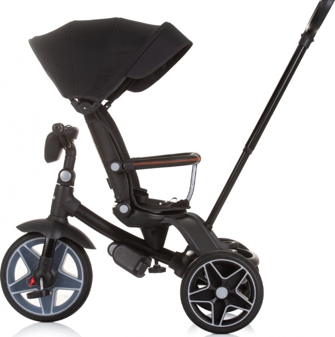 Chipolino driewieler met kap en muziekbox Derby 2-in-1 Obsidian