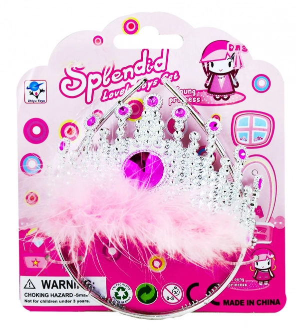 Kroontje met veren voor prinses