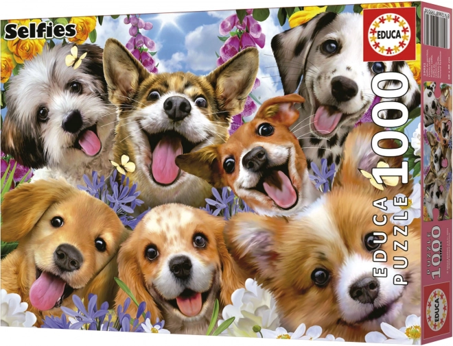 Educa puzzel Selfie puppy's 1000 stukjes