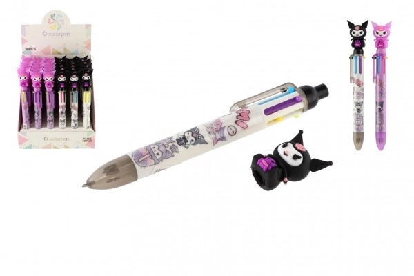 Pen met zes kleuren en figuurtje