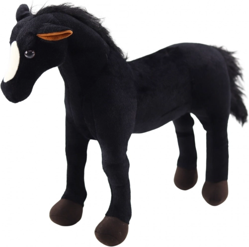 Pluchen zwart paard 40 × 37 cm