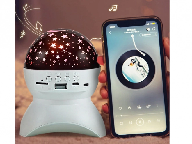 Nacht LED-projector met luidspreker en Bluetooth