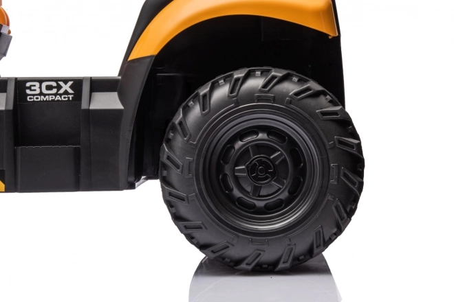 Kinder ritje op JCB Traktor met graafmachine