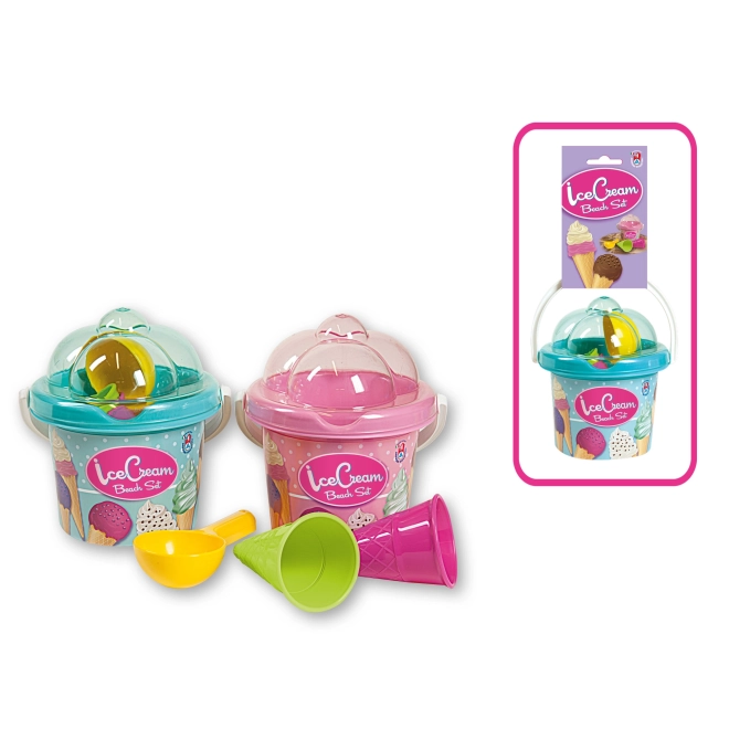 Androni Ijsjes strandspeelset - klein, roze