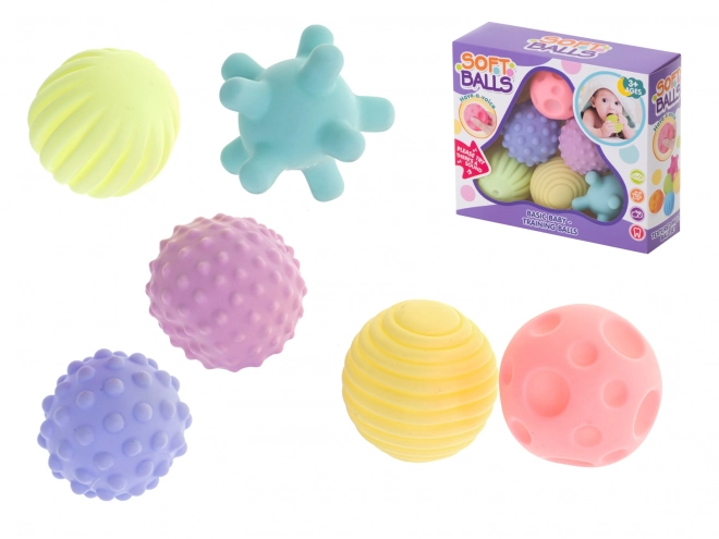 Set van sensorische ballen voor kinderen 6 stuks
