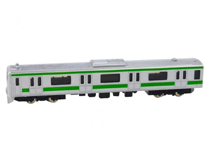 Metalen model van een treinwagon 1:48 – zilverkleurig