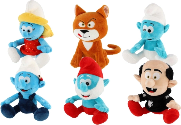 pluche Smurfen-figuren 25–30 cm, mix soorten