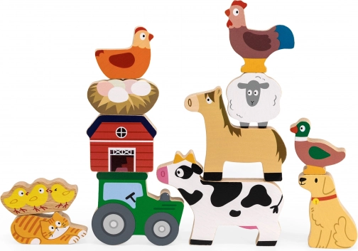 Houten balansset boerderij