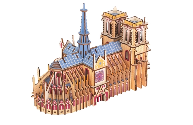 Woodcraft Houten 3D-puzzel Kathedraal Notre-Dame