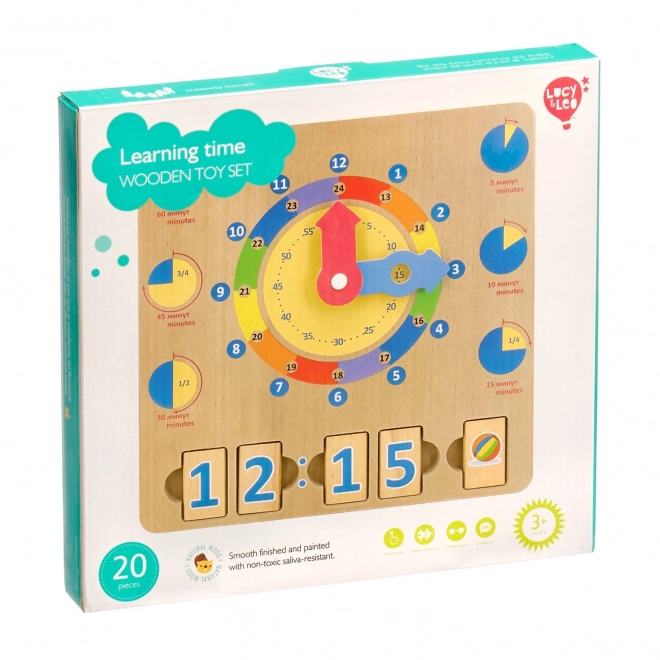 Lucy & Leo Leren Klokkijken – houten educatief speelbord