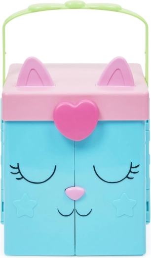 Draagbare kattige koffer met slot