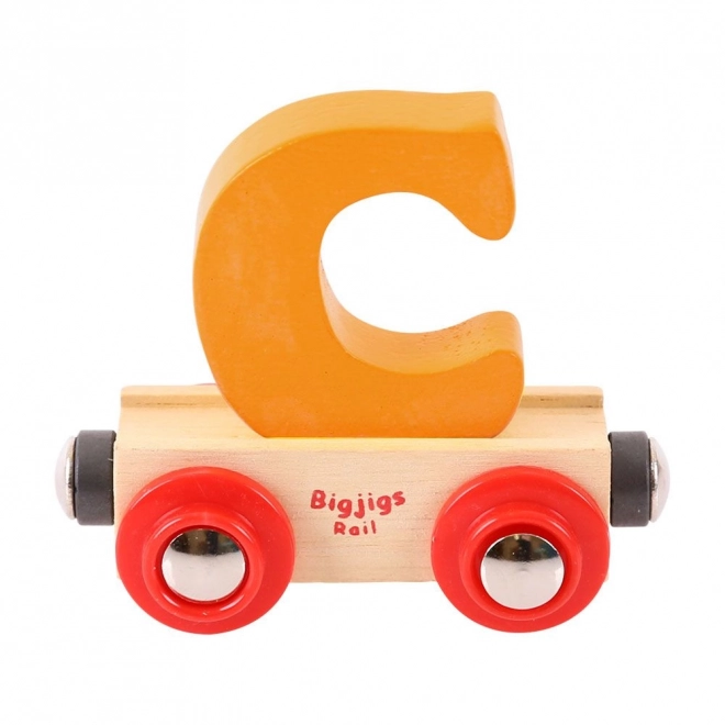 Bigjigs Rail Wagons Houten Treinbaan - Letter C