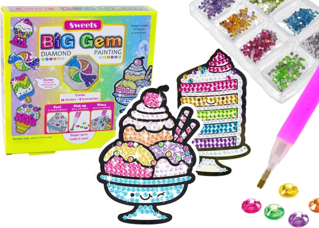 Creatieve diamanten knutselset met stickers Snoepjes