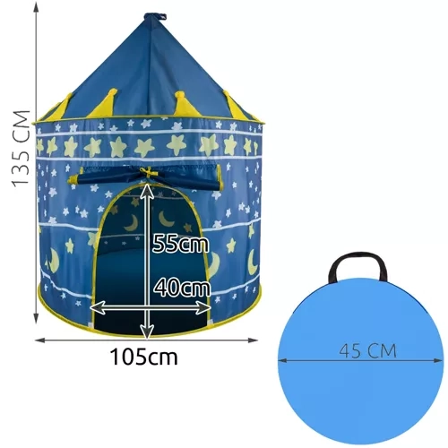 Kindertent blauw 23474