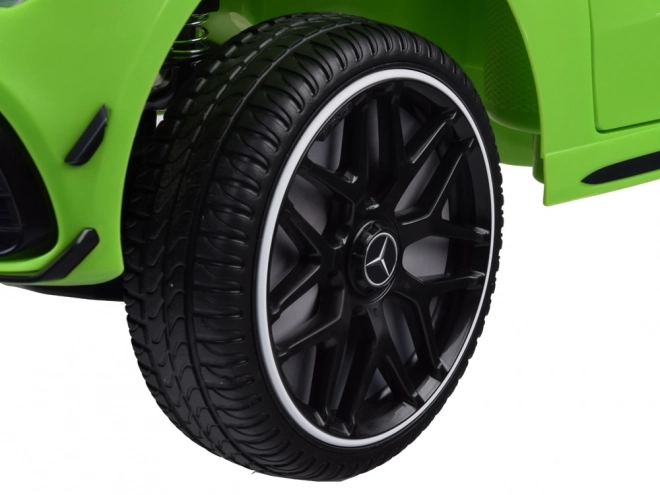 Elektrische kinderauto Mercedes AMG CLA 45s met schommelfunctie – Groen