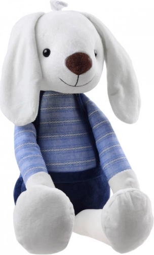 Pluchen konijntje met tuinbroek 60 cm – Blauw