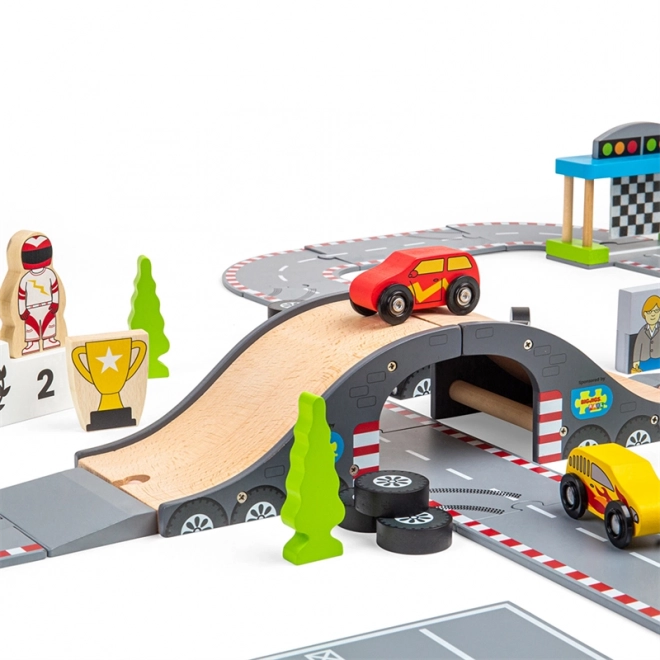 Bigjigs Rail Houten Racebaan Wedstrijddag