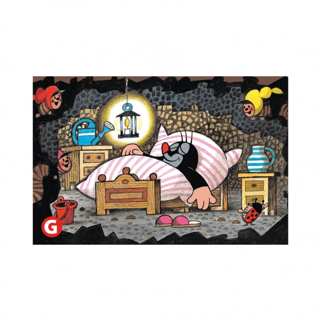 Minipuzzel met Krteček 54 stukjes