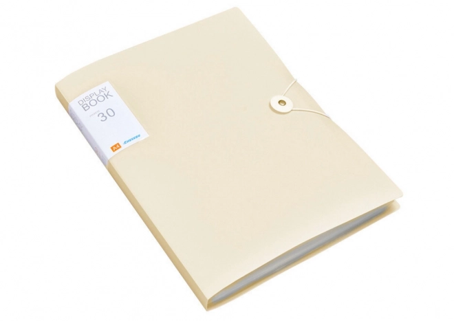 Plastic map met elastiek en vakken Beige A4